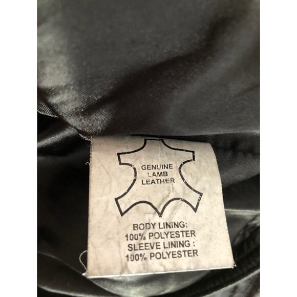 Samantha Sipos Clarkson Jacket Leather Lightning Bolt Moto Biker Black Small - Picture 9 of 11